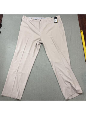 Callaway Mens Golf Pants 50x32 Khaki  Flex Fabric Active Waistband UPF 50 NWT